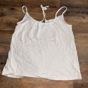 GAP Cream Sleeveless Camisole with Tie Front